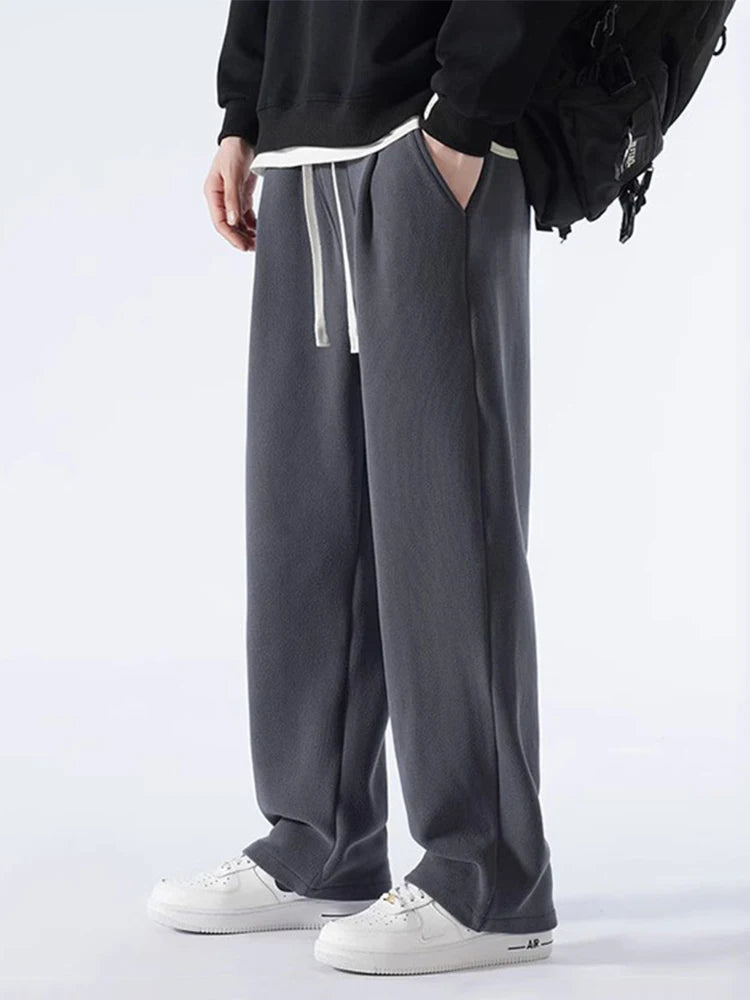 Winter Men's Sweatpants Fashion Thick Warm Fleece