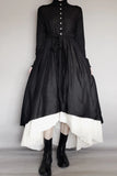 Dark Wind Retro Two-piece Distressed Dress Thin Female