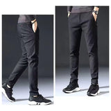 Autumn Winter Straight Leg Long Daily Pants Thicken Casual