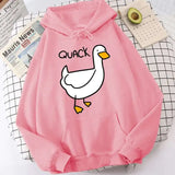 Cute Cartoon Duck Pattern Printed Hoodie