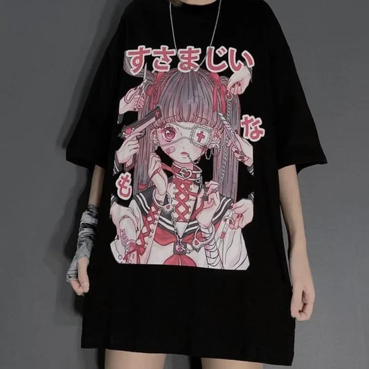 Harajuku Anime Gothic Women T-shirts