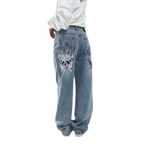 Y2K Women Jean Vintage American Printed Harajuku