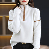 Autumn And Winter Half Turtleneck Loose Pullover