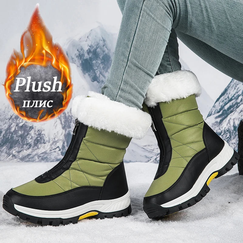 Women's Winter Waterproof Snow Boots Outdoors