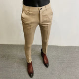 Men Suit Pants 2024 Spring Trousers Stretch Slim Pantalone