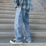 2024 Autumn Loose Straight Baggy Men's Jeans hip hop Streetwear