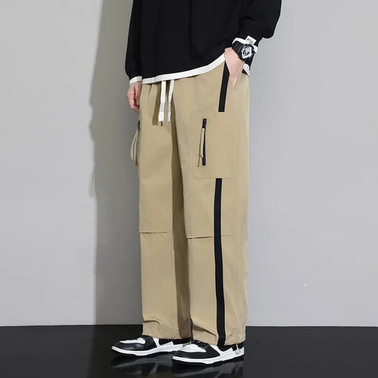 Elevate Your Style with Our Patchwork Contrasting Color Sweatpants for Men