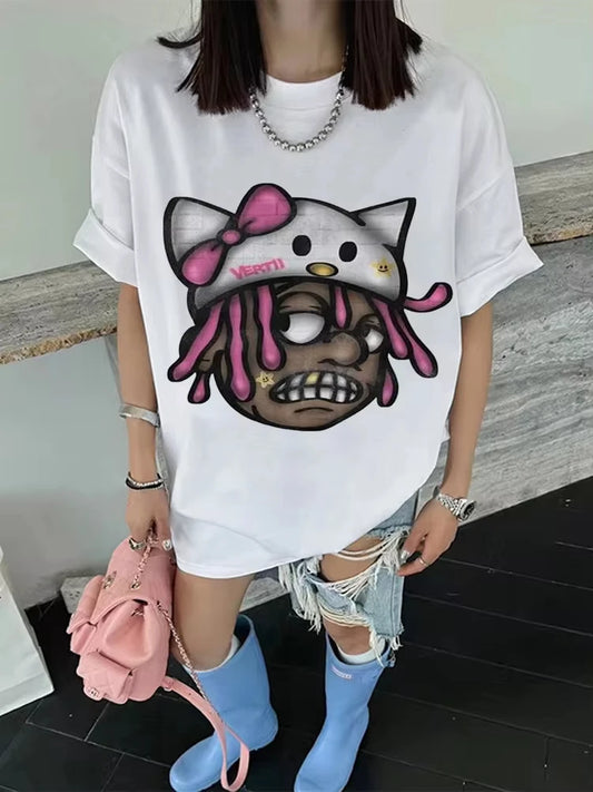 Women's Cartoon Graphic T-Shirt Harajuku Retro Streetwear