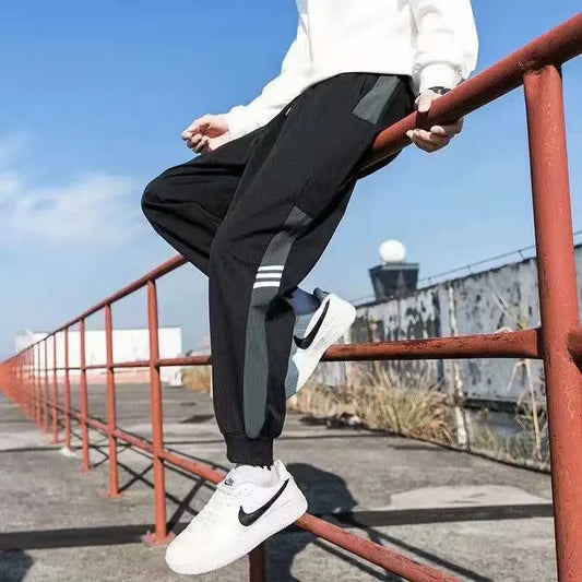 Men's Casual Long Pants Summer Feet Loose Fit Wide Leg Spring