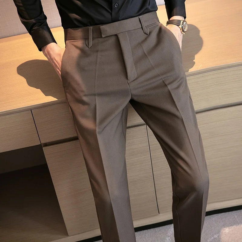 Men's High-Waist Formal Pants