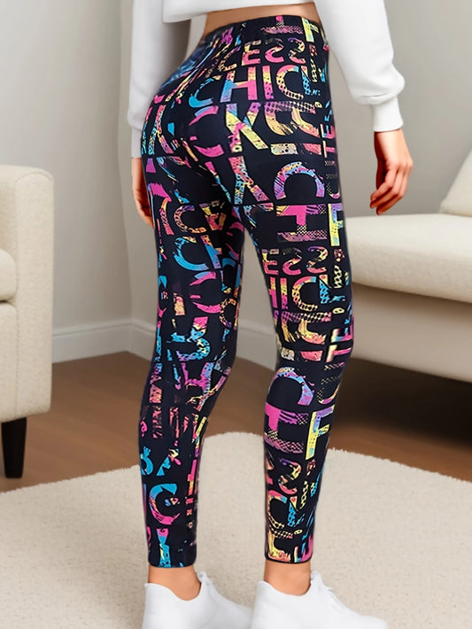 Graffiti Casual Printed Women's Leggings