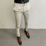 Men Suit Pants 2024 Spring Trousers Stretch Slim Pantalone