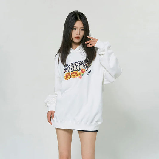 Women Funny Candy Print Hoodie Oversize Harajuku