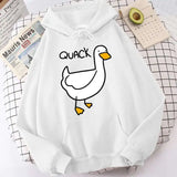 Cute Cartoon Duck Pattern Printed Hoodie