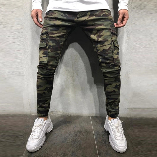 Men's Fashion Joggers Jeans Youth Personality Slim Trend Jeans Trousers