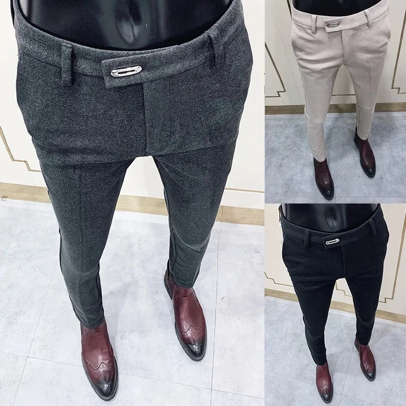 2024 Autumn Winter Men Pantalones Hombre Formal Trousers