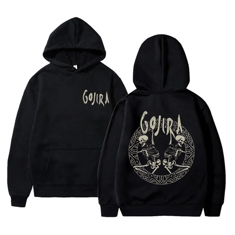 French Metal Band Gojira Skeleton Double Sided Vintage Pullover