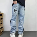 Baggy Jeans High Hip Hop Straight Leg Pants Y2k