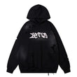 Men Ripped Grunge Oversized Hoodie Streetwear Pullover