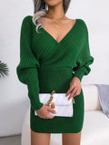 Bodycon Sweater Dresses Autumn Winter Casual Long Sleeve Knitted