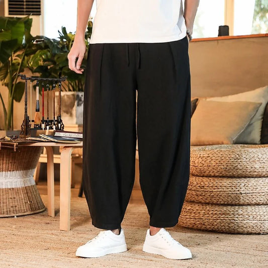 Men's Cotton Linen Pants: Breathable Summer Streetwear Trousers