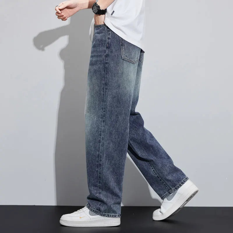 Men's Loose Wide Leg Trendy Versatile Pants Straight