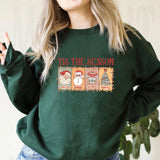 Retro Tis The Season Sweatshirt Tarot Vintage Santa Claus Aesthetic