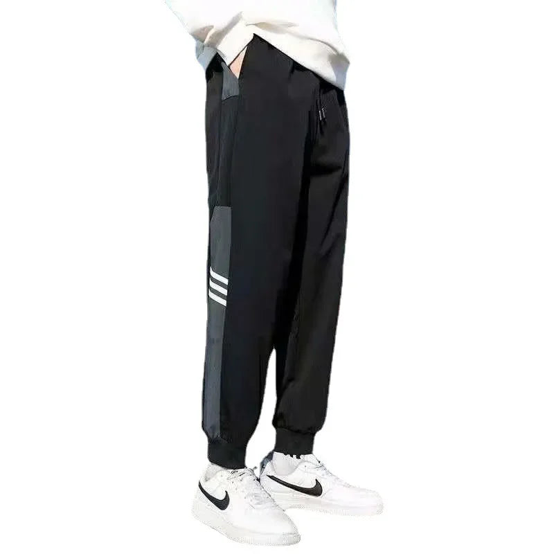 Men's Casual Long Pants Summer Feet Loose Fit Wide Leg Spring