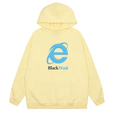 Men Y2K Letter Print Hoodie Oversize Hip Hop Sweatshirt