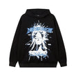 Men Y2K Hoodie Character Print Loose Streetwear Pullover