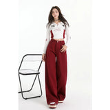 Waist Women Hip-hop Streetwear Wide Leg 2024