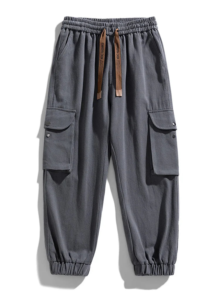 Streetwear Washed Casual Baggy Pants Loose Trousers Male