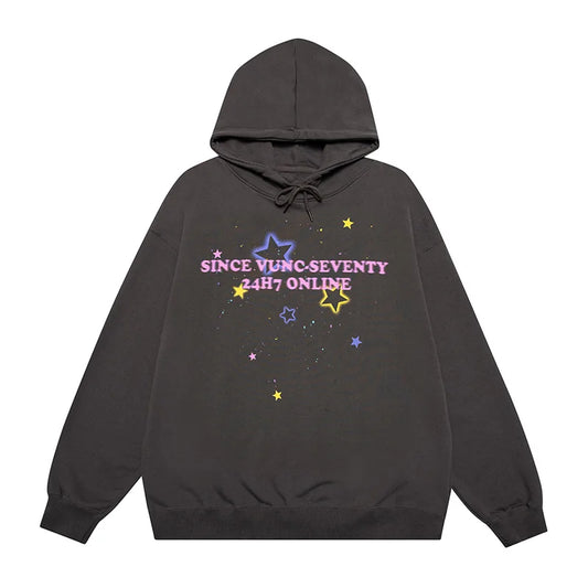 Women Letter Print Oversize Hoodie Star Harajuku