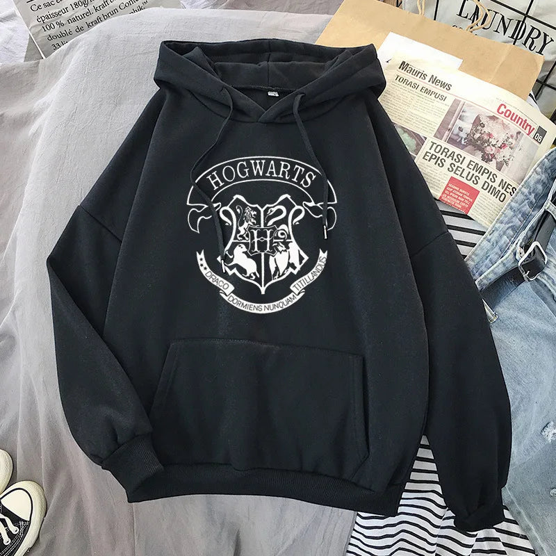 Long Sleeve Hogwarts Graphic Hoodie