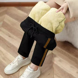 Winter Fleecing Lamb Wool Plush Pencil Pants