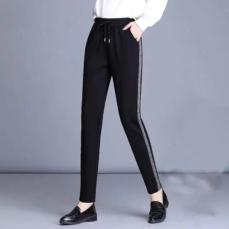 Winter Fleecing Lamb Wool Plush Pencil Pants