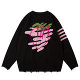 Women Strawberry Sweater Autumn Streetwear Pullover