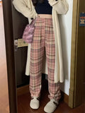 2025 Fashion Warm Plush Pants Cashmere Thick Plaid