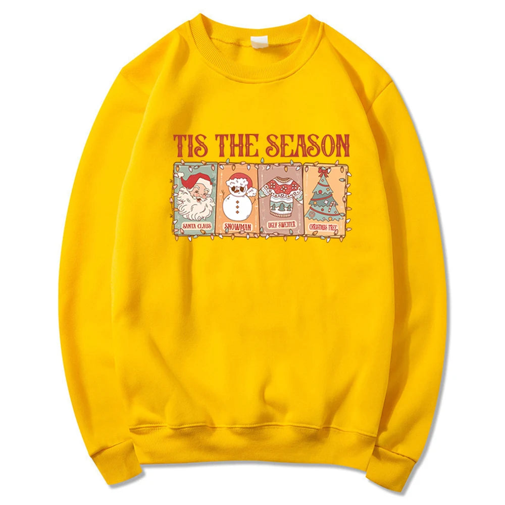 Retro Tis The Season Sweatshirt Tarot Vintage Santa Claus Aesthetic