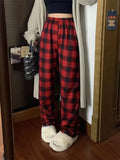 2025 Fashion Warm Plush Pants Cashmere Thick Plaid