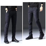 Autumn Winter Straight Leg Long Daily Pants Thicken Casual