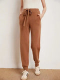 Wool Knitted Trousers Casual Sweatpants Korean