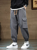 Streetwear Washed Casual Baggy Pants Loose Trousers Male