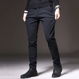 Autumn Winter Straight Leg Long Daily Pants Thicken Casual