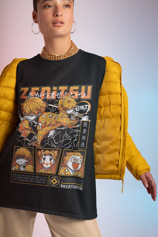 Agatsuma Zenitsu T-Shirt Kimetsu No Yaiba Movie Halloween shirt